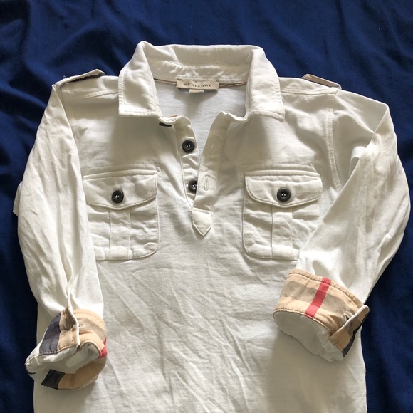 Other - Burberry kids white collar tee